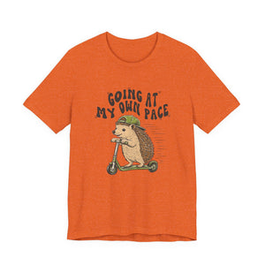 Going At My Own Pace | Hedgehog t-shirt - Zenfull Heart self love and healing affirmation apparel