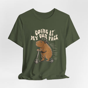 Going At My Own Pace | Capybara t-shirt - Zenfull Heart self love and healing affirmation apparel