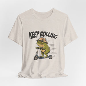 Keep Rolling | Frog t-shirt - Zenfull Heart self love and healing affirmation apparel