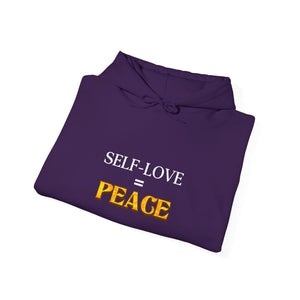 Self-Love = Peace hoodie - Zenfull Heart self love and healing affirmation apparel