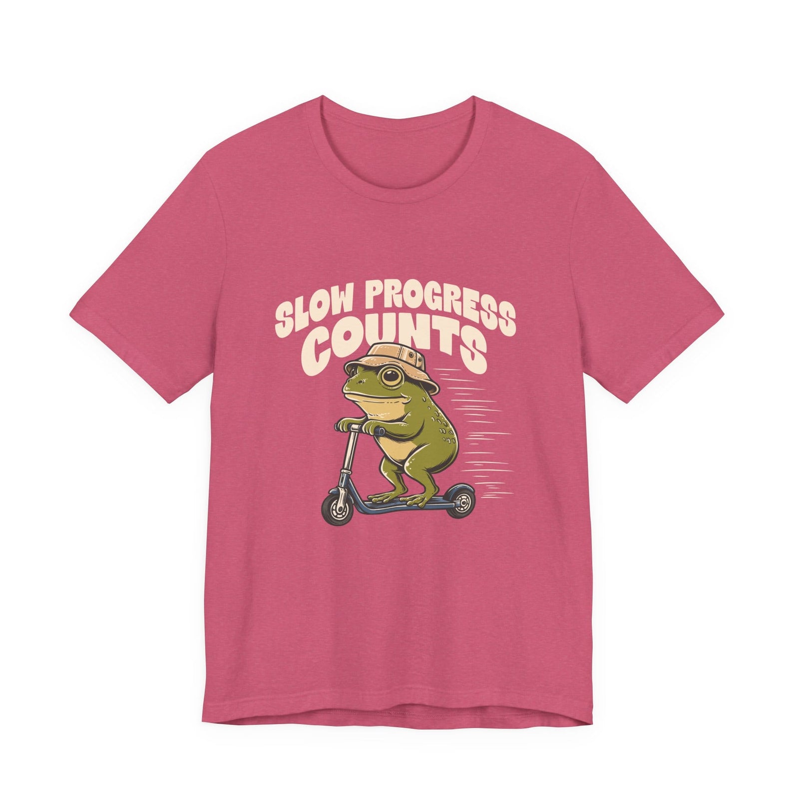 Slow Progress Counts | Frog t-shirt - Zenfull Heart self love and healing affirmation apparel