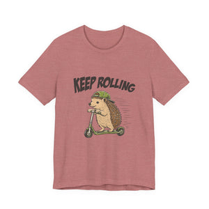 Keep Rolling | Hedgehog t-shirt - Zenfull Heart self love and healing affirmation apparel