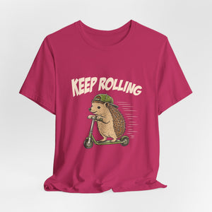 Keep Rolling | Hedgehog t-shirt - Zenfull Heart self love and healing affirmation apparel