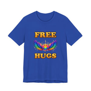 Free Hugs | Rainbow Winged Heart | Deluxe Tee