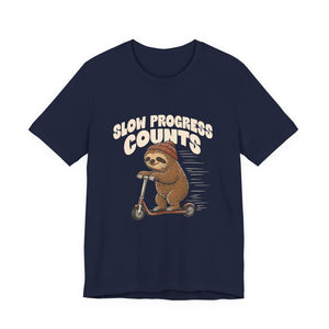 Slow Progress Counts | Sloth t-shirt - Zenfull Heart self love and healing affirmation apparel