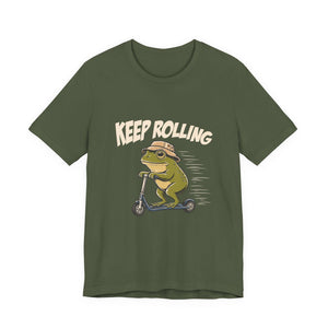 Keep Rolling | Frog t-shirt - Zenfull Heart self love and healing affirmation apparel