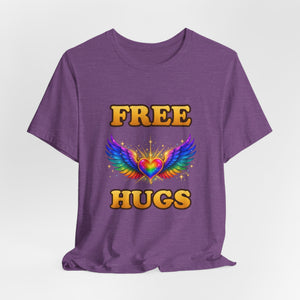 Free Hugs | Rainbow Winged Heart | Deluxe Tee