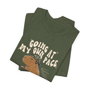 Going At My Own Pace | Capybara t-shirt - Zenfull Heart self love and healing affirmation apparel