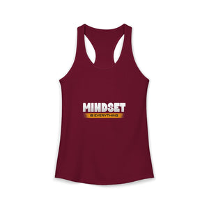 Mindset Is Everything mindset affirmation racerback tank