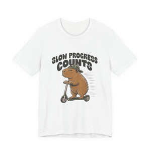 cute capybara Slow Progress Counts affirmation t-shirt