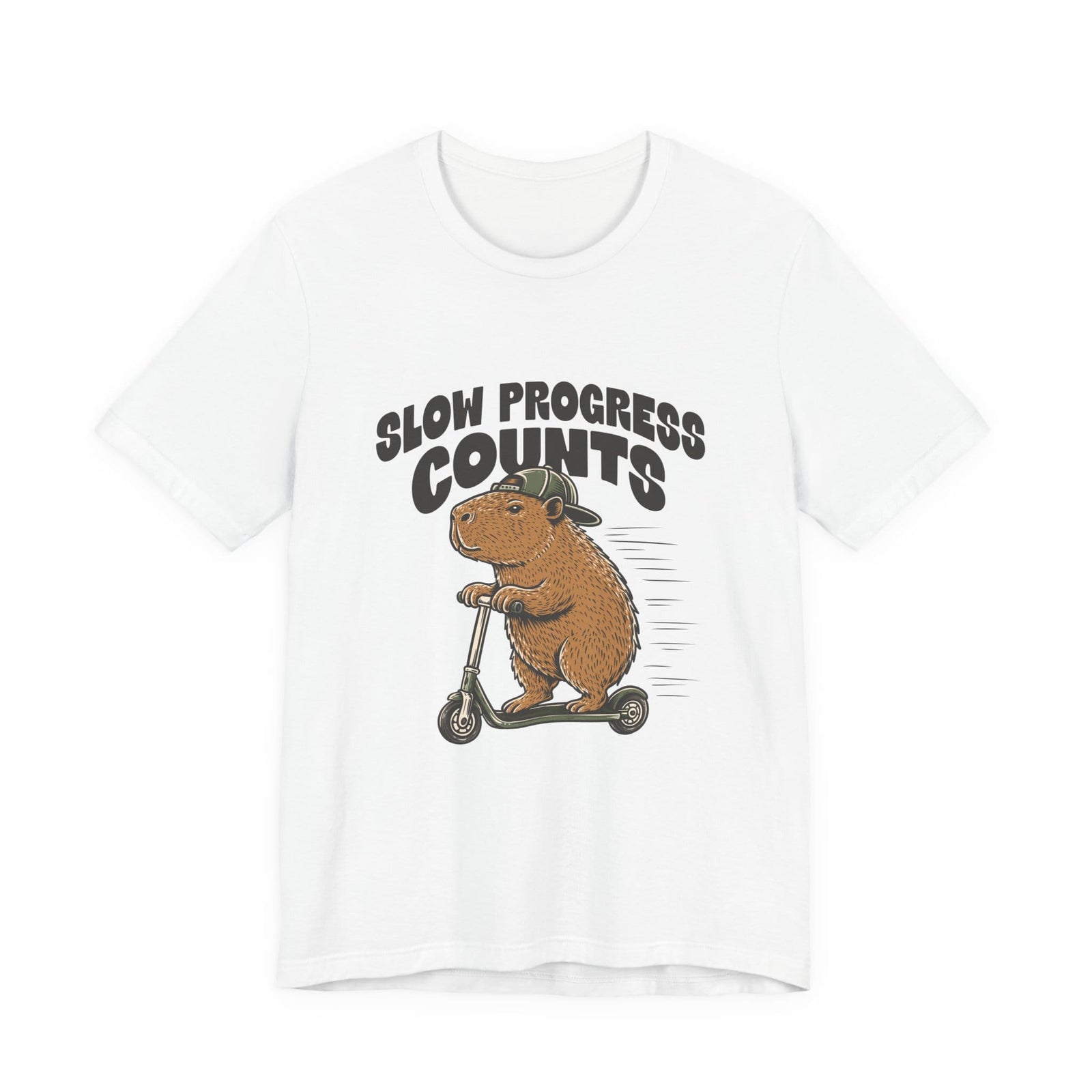 Slow Progress Counts | Capybara t-shirt - Zenfull Heart self love and healing affirmation apparel