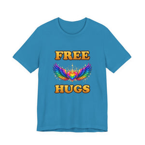 Free Hugs | Rainbow Winged Heart | Deluxe Tee