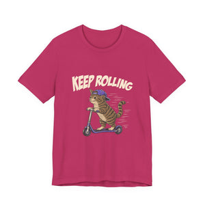Keep Rolling | Cat t-shirt - Zenfull Heart self love and healing affirmation apparel