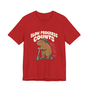 Slow Progress Counts | Capybara t-shirt - Zenfull Heart self love and healing affirmation apparel