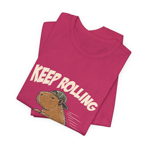 Keep Rolling | Capybara t-shirt - Zenfull Heart self love and healing affirmation apparel