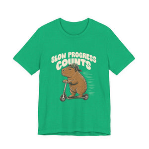 Slow Progress Counts | Capybara t-shirt - Zenfull Heart self love and healing affirmation apparel