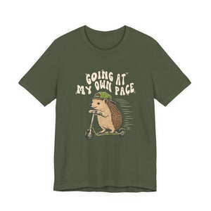 Going At My Own Pace | Hedgehog t-shirt - Zenfull Heart self love and healing affirmation apparel