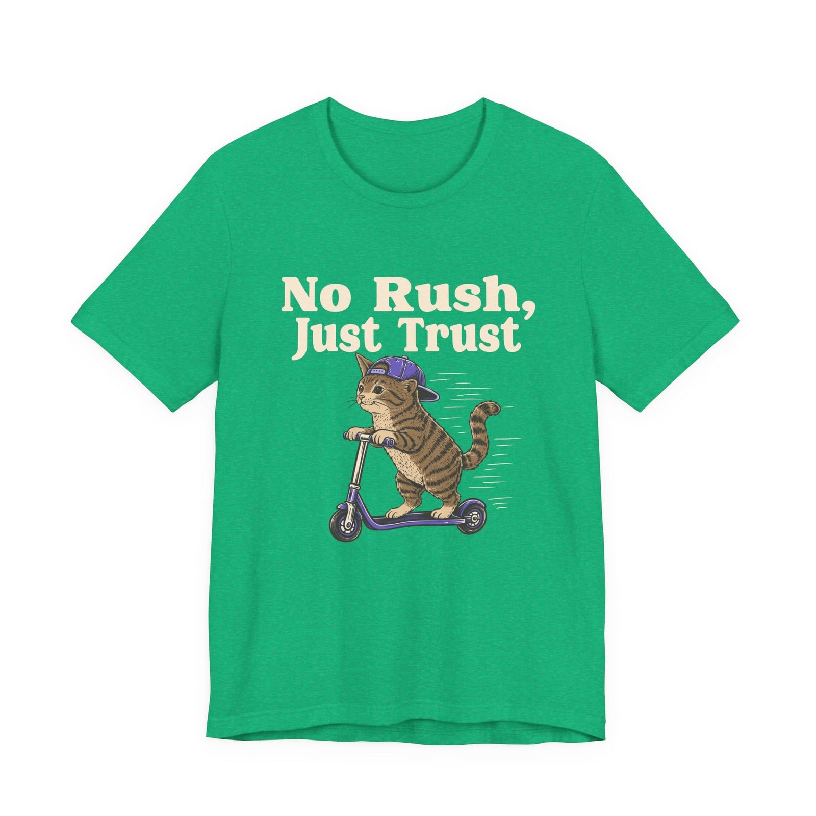 No Rush, Just Trust | Cat t-shirt - Zenfull Heart self love and healing affirmation apparel