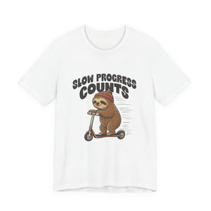 Slow Progress Counts | Sloth t-shirt - Zenfull Heart self love and healing affirmation apparel