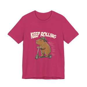 Keep Rolling | Capybara t-shirt - Zenfull Heart self love and healing affirmation apparel