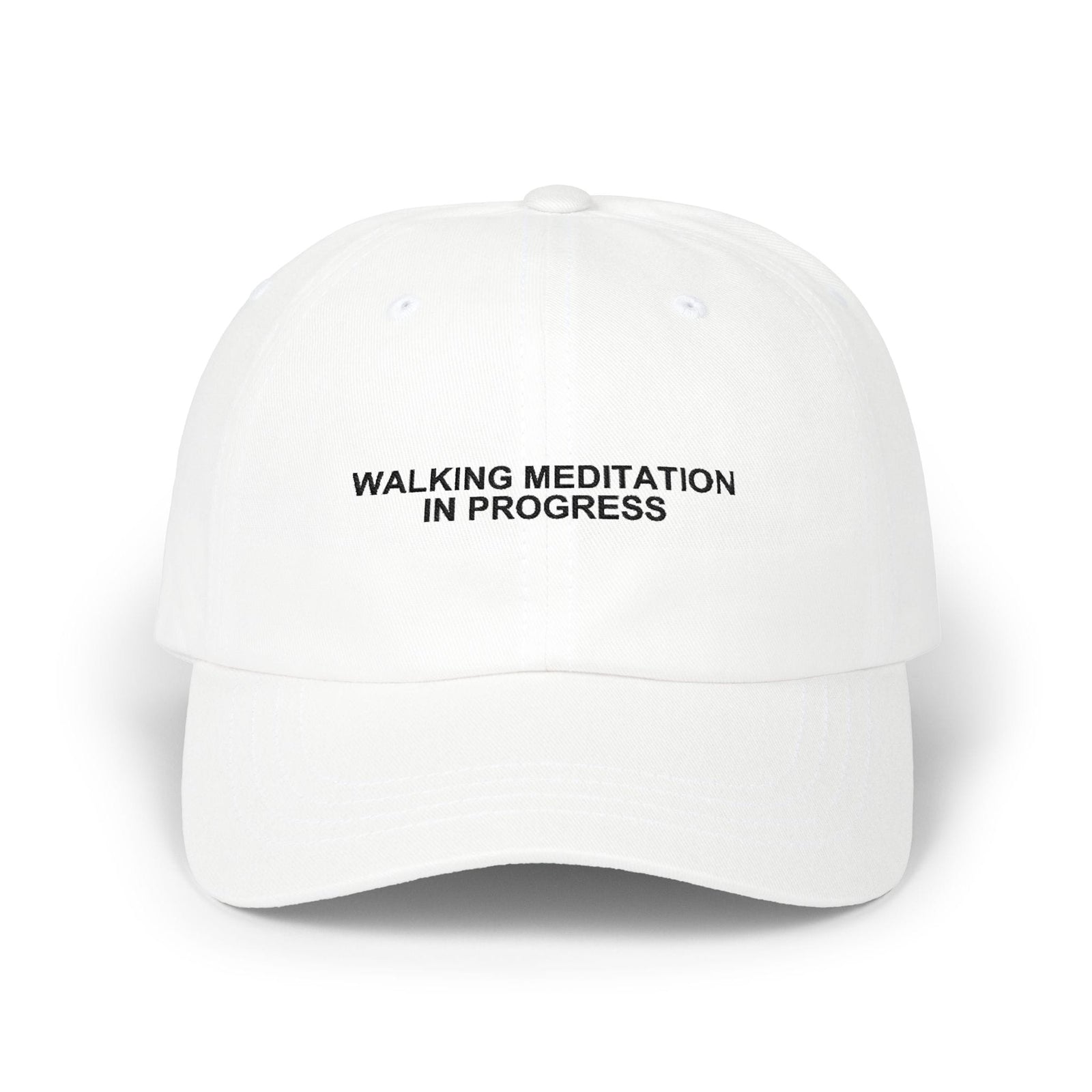 Walking Meditation embroidered dad hat, Zenfull Heart affirmation apparel
