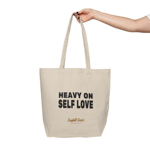 Heavy On Self Love canvas tote bag by Zenfull Heart, alternate view
