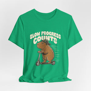Slow Progress Counts | Capybara | Deluxe Tee