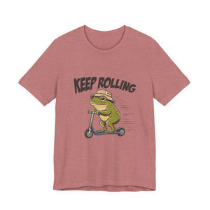 Keep Rolling | Frog t-shirt - Zenfull Heart self love and healing affirmation apparel