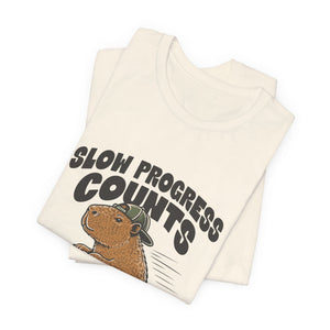 Slow Progress Counts | Capybara | Deluxe Tee