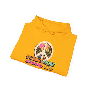 Explore More Worry Less hoodie - Zenfull Heart self love and healing affirmation apparel