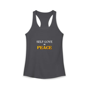 Self-Love = Peace tank top - Zenfull Heart self love and healing affirmation apparel