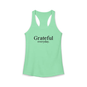 Grateful Everyday tank top - Zenfull Heart self love and healing affirmation apparel