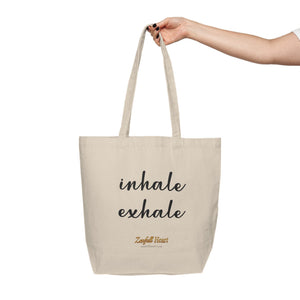 Inhale Exhale canvas tote bag by Zenfull Heart, alternate view