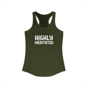 Highly Meditated tank top - Zenfull Heart self love and healing affirmation apparel