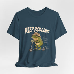 Keep Rolling | Frog t-shirt - Zenfull Heart self love and healing affirmation apparel