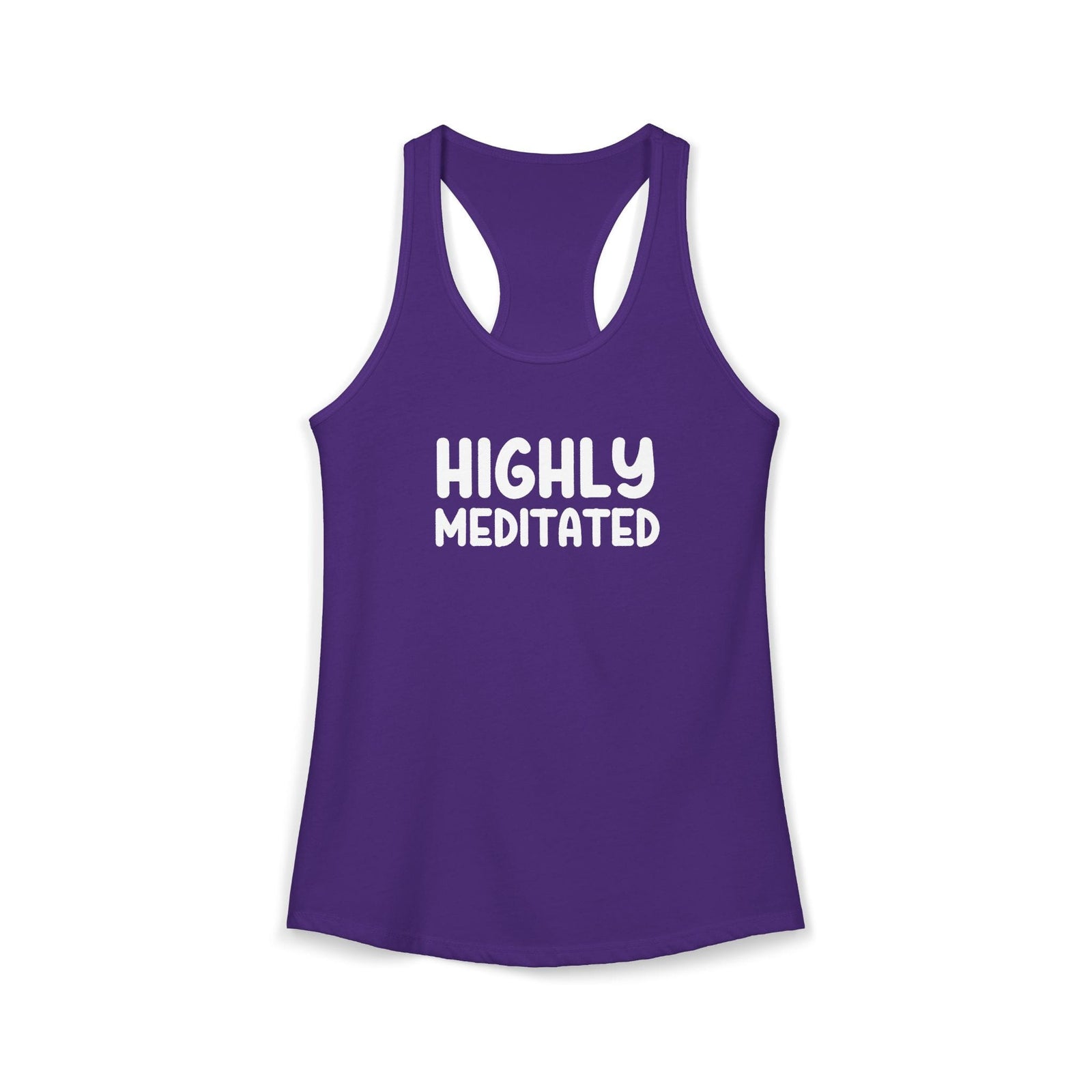 Highly Meditated tank top - Zenfull Heart self love and healing affirmation apparel