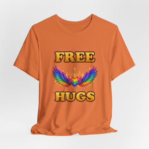Free Hugs | Rainbow Winged Heart | Deluxe Tee
