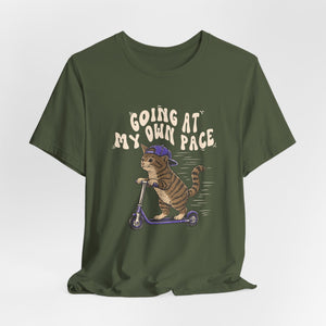 Going At My Own Pace | Cat t-shirt - Zenfull Heart self love and healing affirmation apparel