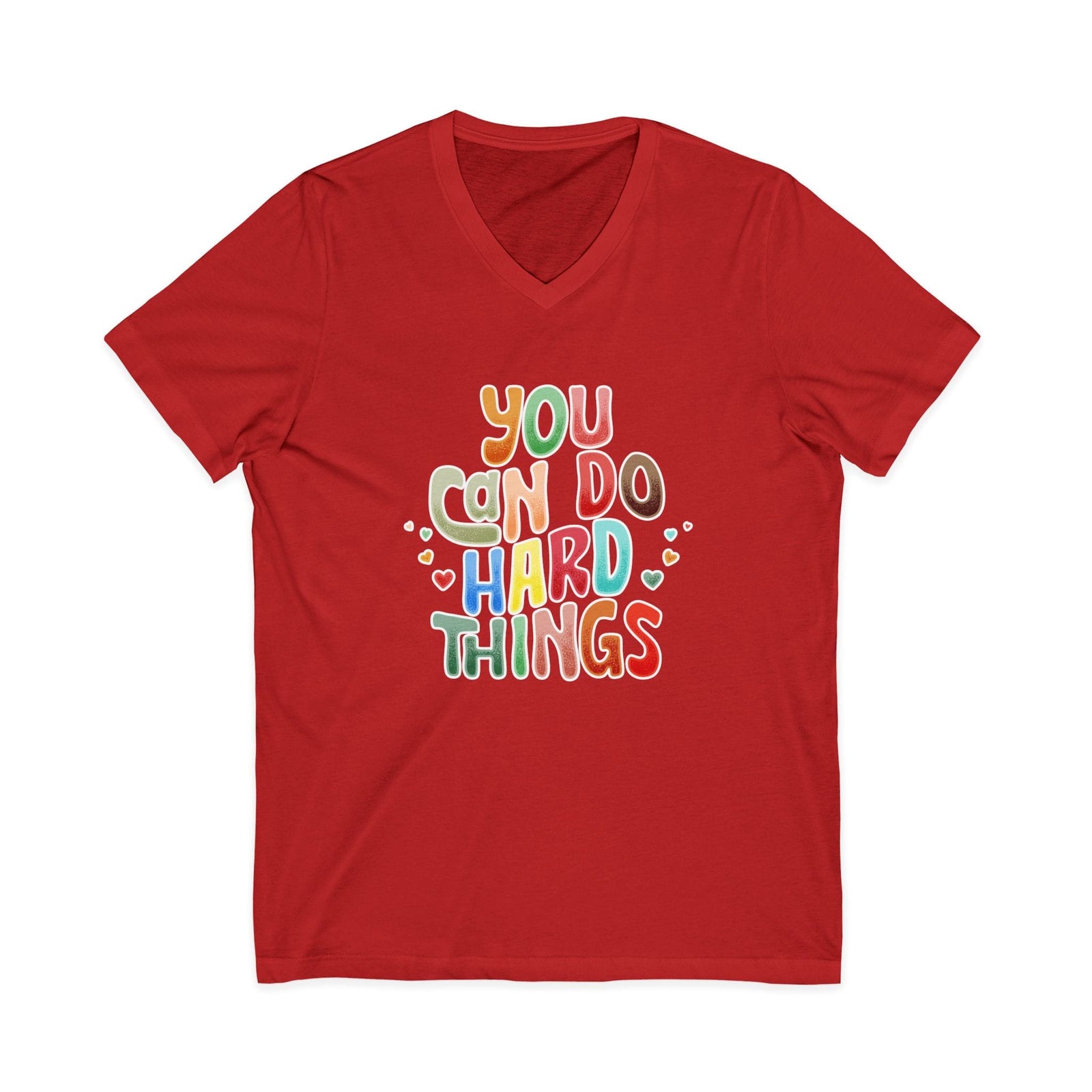 You Can Do Hard Things v-neck shirt - Zenfull Heart self love and healing affirmation apparel