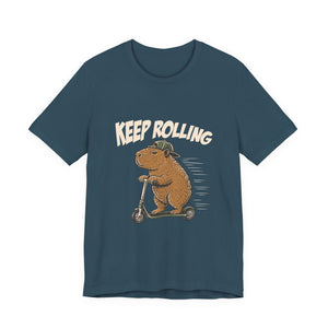 Keep Rolling | Capybara t-shirt - Zenfull Heart self love and healing affirmation apparel
