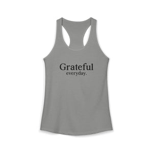 Grateful Everyday tank top - Zenfull Heart self love and healing affirmation apparel