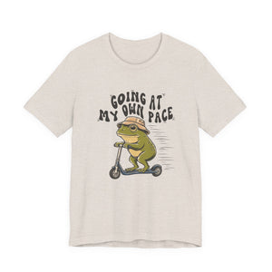 Going At My Own Pace | Frog t-shirt - Zenfull Heart self love and healing affirmation apparel