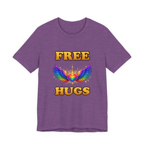 Free Hugs | Rainbow Winged Heart | Deluxe Tee