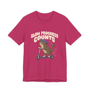 Slow Progress Counts | Cat t-shirt - Zenfull Heart self love and healing affirmation apparel
