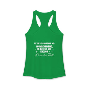 You Matter | To The Person Behind Me tank top - Zenfull Heart self love and healing affirmation apparel