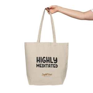 Highly Meditated canvas tote bag by Zenfull Heart, alternate view