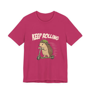 Keep Rolling | Hedgehog t-shirt - Zenfull Heart self love and healing affirmation apparel