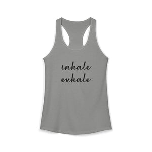 Inhale Exhale tank top - Zenfull Heart self love and healing affirmation apparel