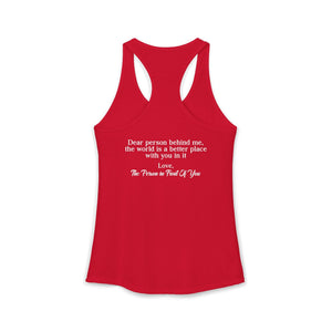 The World Is A Better Place With You In It | Racerback Tank