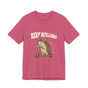 Keep Rolling | Hedgehog t-shirt - Zenfull Heart self love and healing affirmation apparel